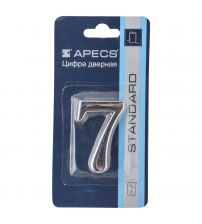 Цифра дверная APECS DN-01-7-Z-CR (хром, самоклеящаяся)