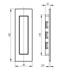 Ручки для раздвижных дверей ARMADILLO SH010/URB AB-7 (бронза)