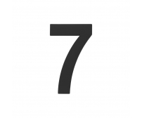 Цифра "7" самоклеящаяся FUARO SS304/50х30 BL (чёрный, нержавейка)