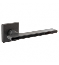 Ручки дверные APECS Ultra H-60145-A-GRF/B (графит/чёрное стекло)