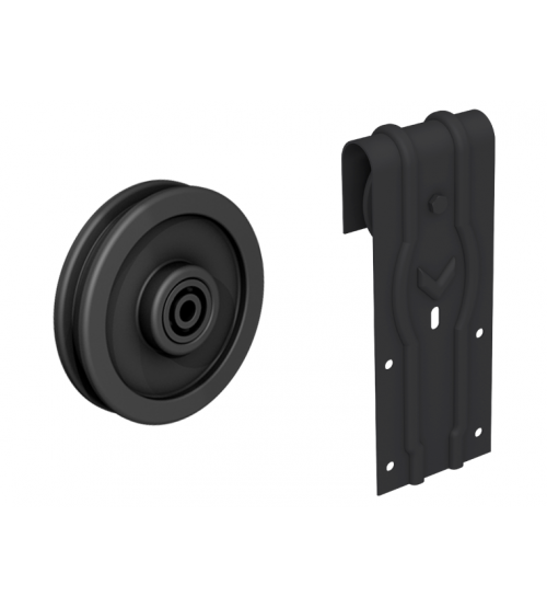 Комплект роликов для раздвижной двери ROC DESIGN YMIR (чёрный матовый, сплошной ролик)