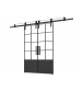 Механизм синхронного раздвижения 2 деревянных дверей ROC DESIGN SYMETRIC (чёрный матовый)