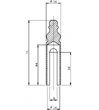 Колпачок для ввертных петель Venezia CP14 D14 мм с пешкой (затемнённая бронза)