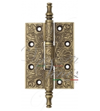 Петля универсальная латунная Venezia CRS011 (102 x76 x3, матовая бронза, с узором)
