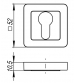 Накладка под цилиндр PUNTO ЕТ QR SN/CP-3 (матовый никель/хром)