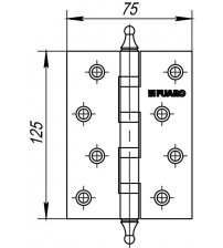 Петля универсальная с колпачком FUARO 4BB/А 125x75x2,5 AB (бронза)
