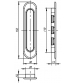 Ручки для раздвижных дверей ARMADILLO SH010-CP-8 (хром)