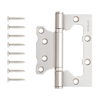 Петля накладная APECS 100*75*2,5-B2-Steel-NISM (суперматовый никель)