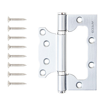 Петля накладная APECS 100*75*2,5-B2-Steel-CRS (сатинированный хром)