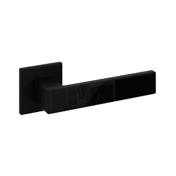 Ручки дверные CODE DECO Slim H-30111-A-BLM/B (матовый чёрный/чёрный)