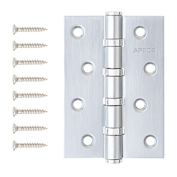 Петля универсальная APECS 100*70-B4-Steel-CRS (сатинированный хром, 4 подшипника)