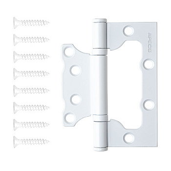 Петля накладная APECS 100*75*2,5-B2-Steel-W (белая)