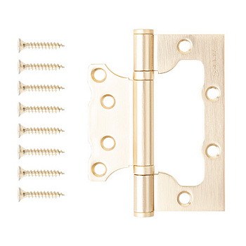 Петля накладная APECS 100*75*2,5-B2-Steel-GMS (сатинированное золото)