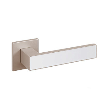 Ручки дверные CODE DECO Slim H-30111-A-NISM/W (супер матовый никель/белый)
