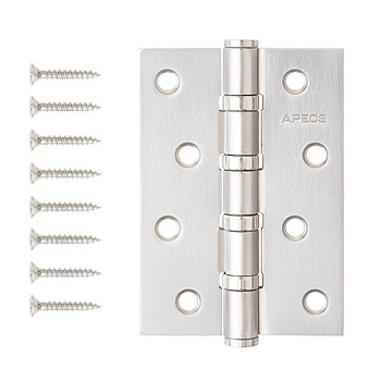 Петля универсальная APECS 100*70-B4-Steel-NISM (суперматовый никель, 4 подшипника)
