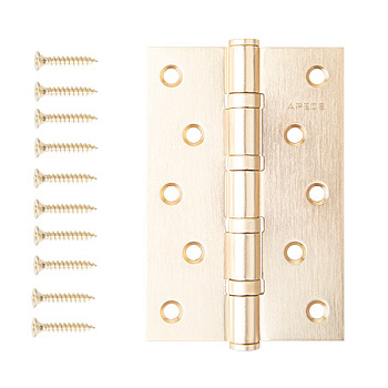 Петля универсальная APECS 120*80-B4-Steel-GMS (сатинированное золото, 4 подшипника)