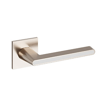 Ручки дверные CODE DECO Slim H-30118-A-NISM/W (супер матовый никель/белый)