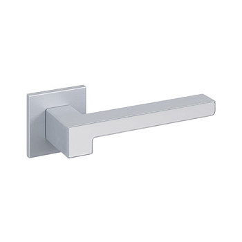 Ручки дверные CODE DECO Slim H-30120-A-CRS/W (сатинорованный хром/белый)