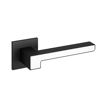Ручки дверные CODE DECO Slim H-30120-A-BLM/W (матовый чёрный/белый)