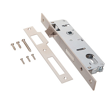Корпус замка врезного для аллюминиевой двери APECS 7300-30-NI (никель, Backset 30 мм, м/о 85 мм)