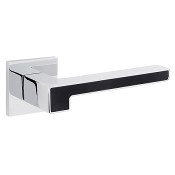 Ручки дверные CODE DECO Slim H-30120-A-CR/B (хром полированный/чёрный)