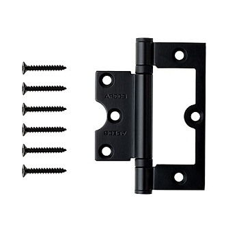 Петля накладная APECS 100*75*2,5-B2-Steel-INOX-BLM (B2B) (матовый чёрный, до 40 кг. на 2 петли)