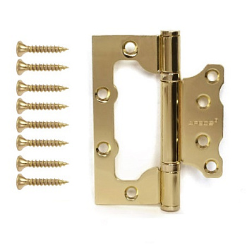 Петля накладная APECS 100*75*2,5-B2-Steel-G (золото)