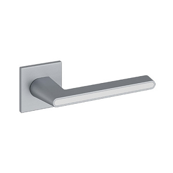Ручки дверные CODE DECO Slim H-30118-A-CRS/W (сатинорованный хром/белый)